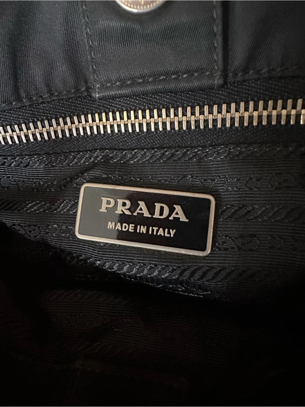 Prada Black Nylon Tessuto Shoulder Bag Satchel Gold Hardware